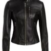Womens-Lambskin-Cafe-Racer-Leather-Jacket-Display-Shop-Tv-Series